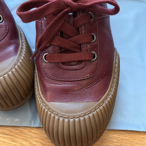 Prada Burgundy Women's Sneakers - Picture 5 of 16